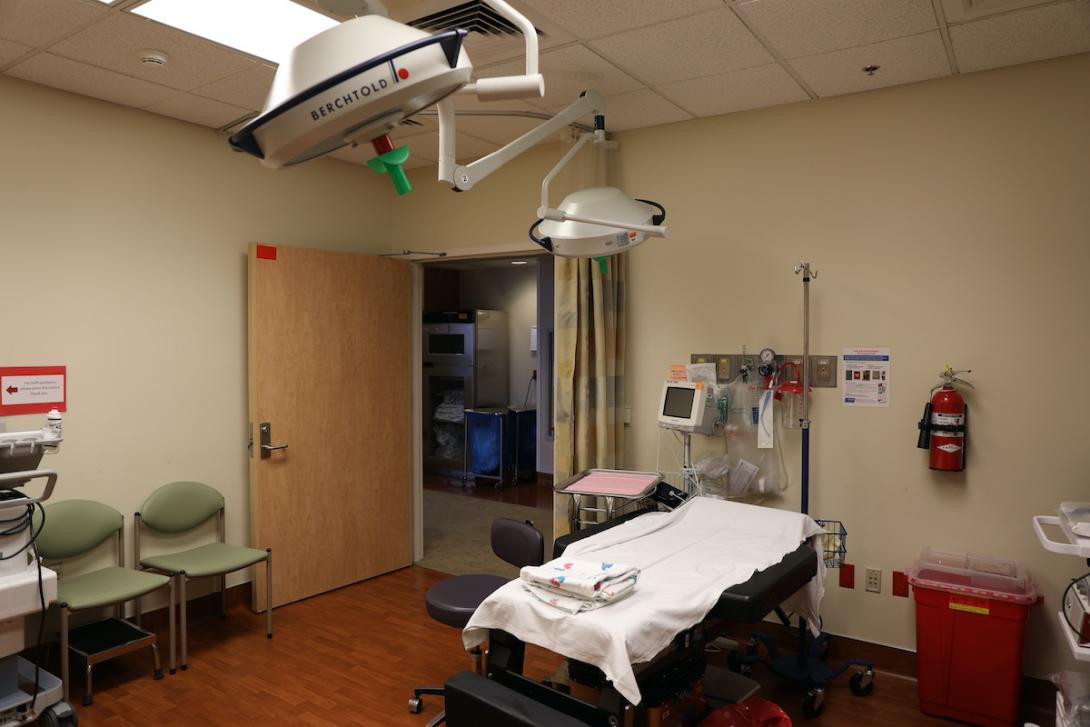 patient's room in hospital