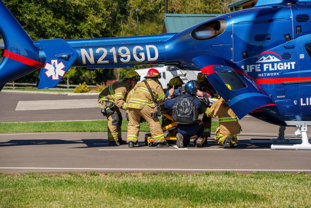 Life Flight helicopter