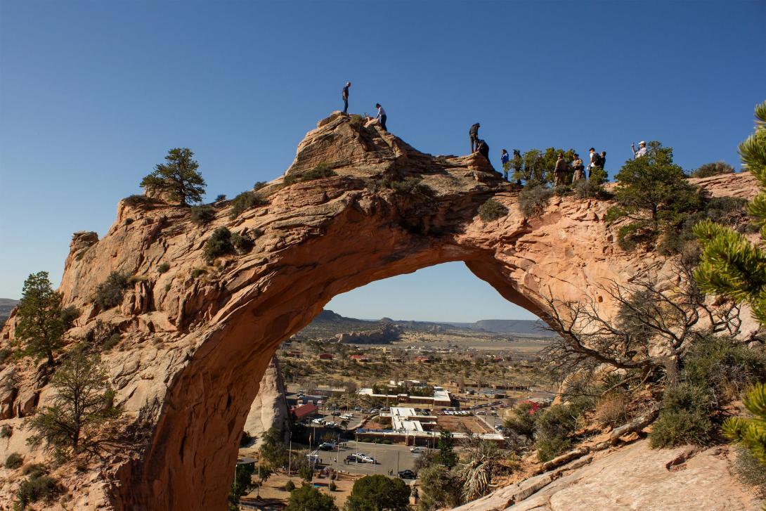 Window Rock, a sandstone formation and the namesake of the Navajo Nation’s capital. Window Rock, a sandstone formation and the namesake of the Navajo Nation’s capital.