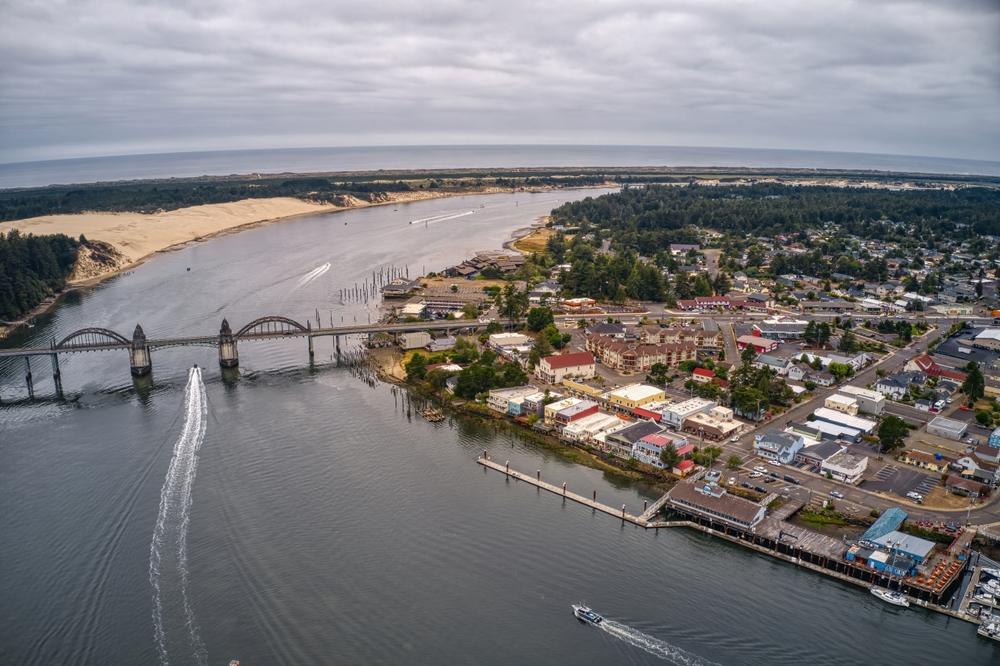 Aerial view of Florence, Oregon Aerial view of Florence, Oregon