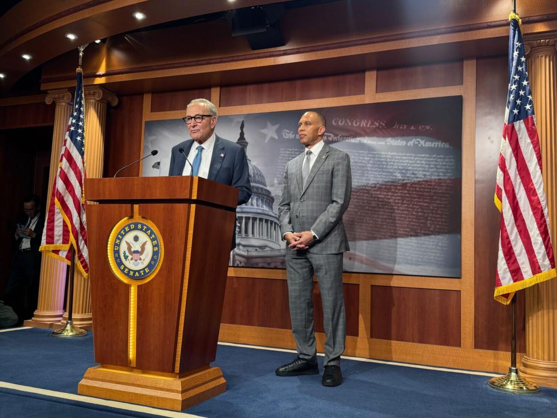 Sen. Chuck Schumer and Rep. Hakeem Jeffries