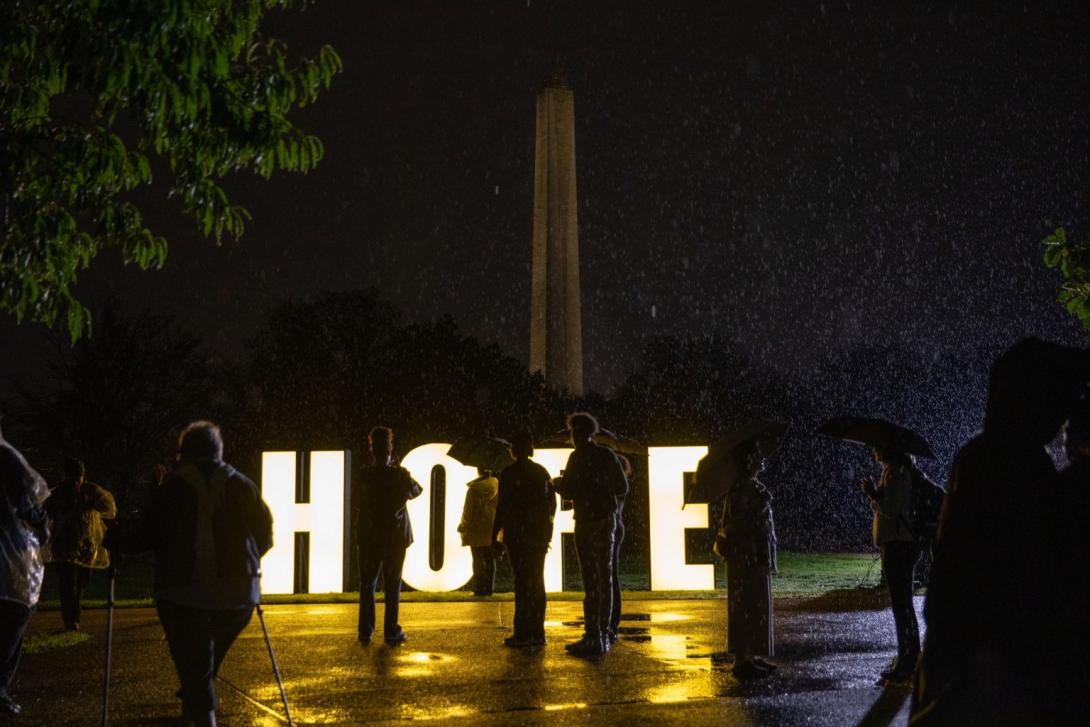 Memorial vigil for cancer victims in Washington, D.C.