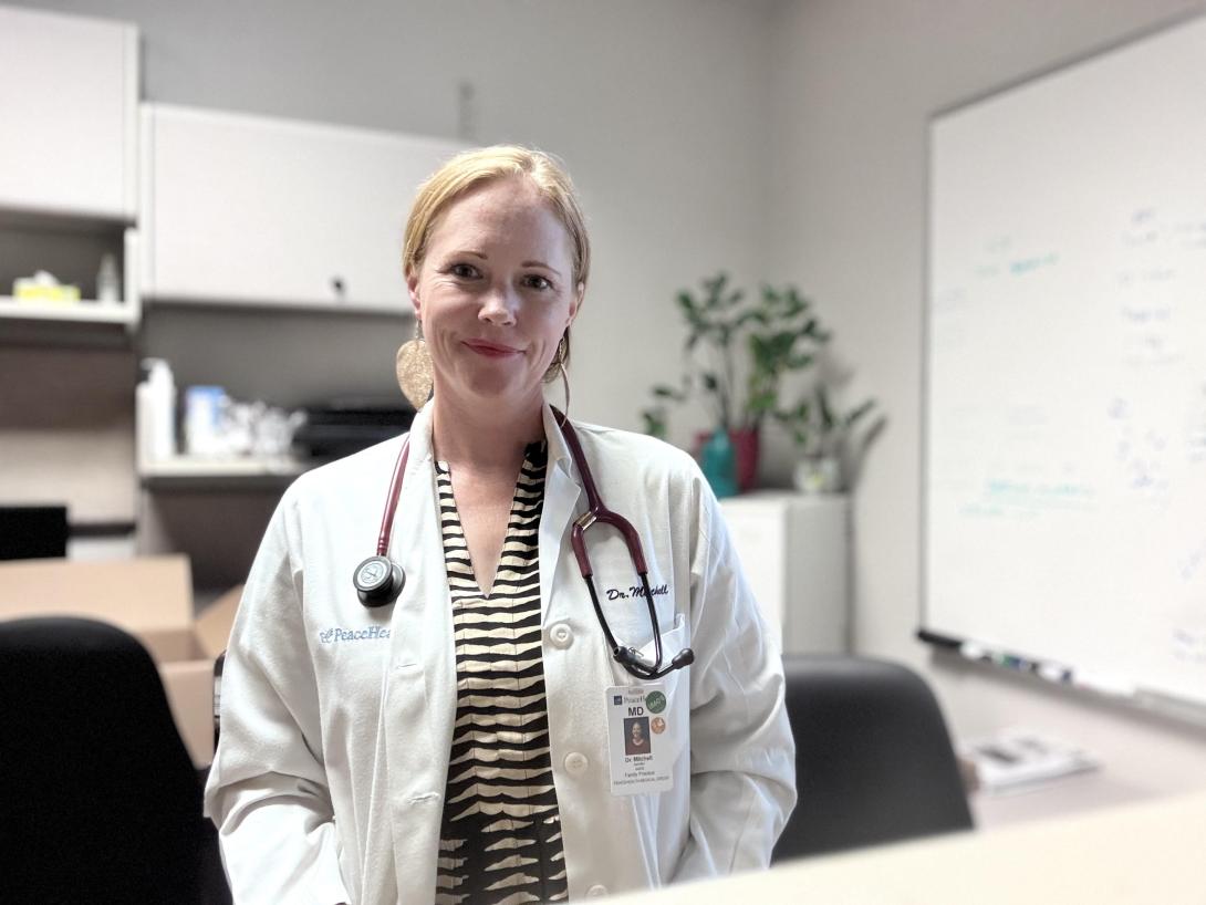 Jennifer Mitchell at PeaceHealth Courtesy of Dr. Jennifer Mitchell