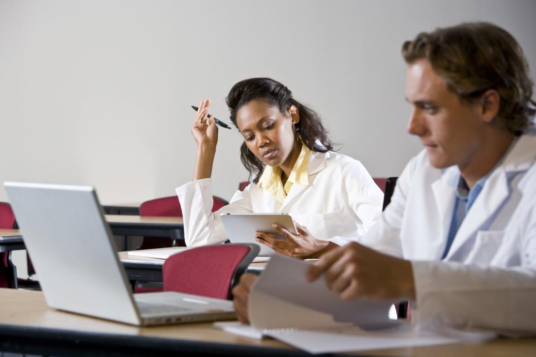 Medical students in classroom