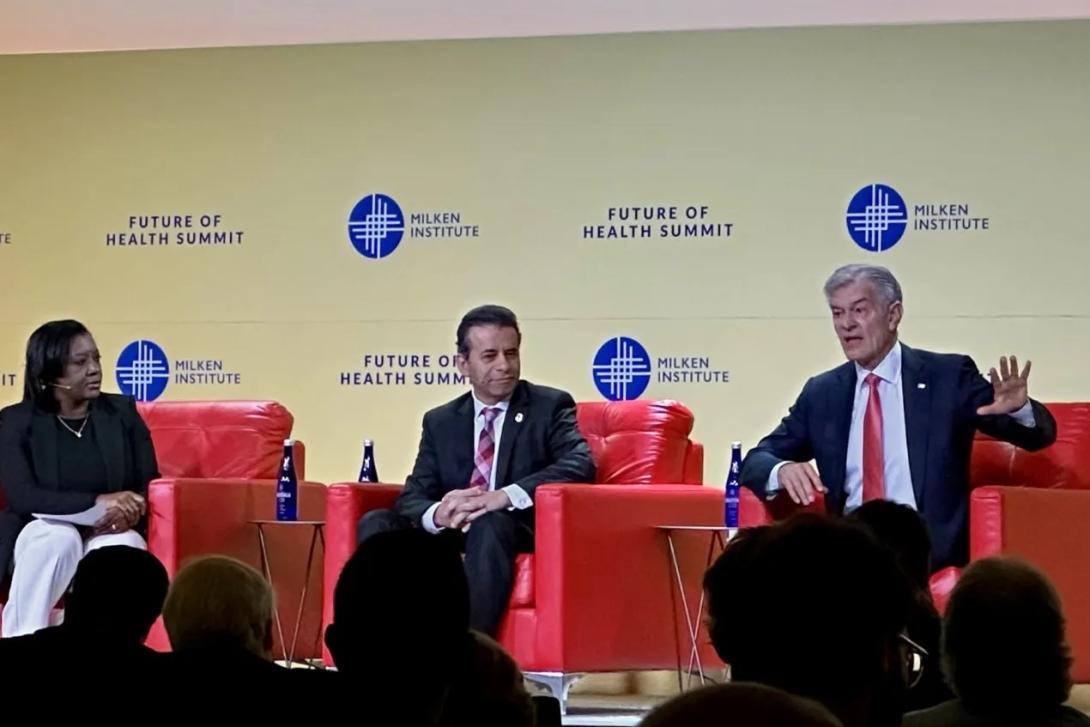 Panelists including CMMS administrator Mehmet Oz speak to audience Nov. 6, 2025