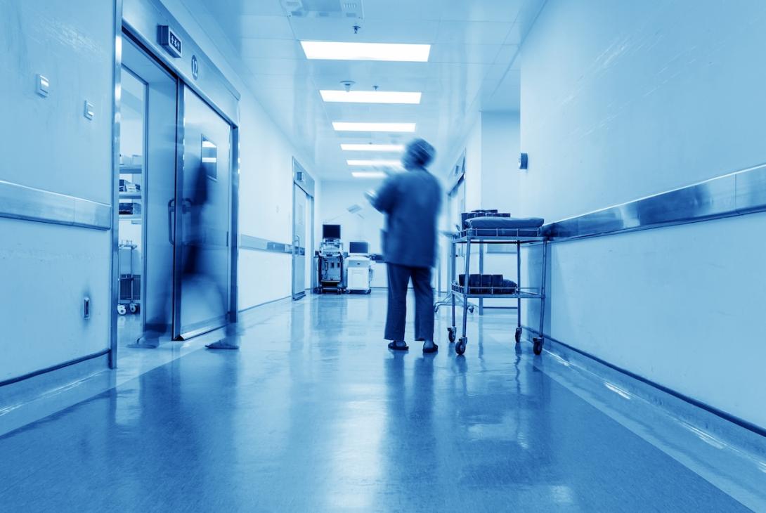 Hospital corridor blur