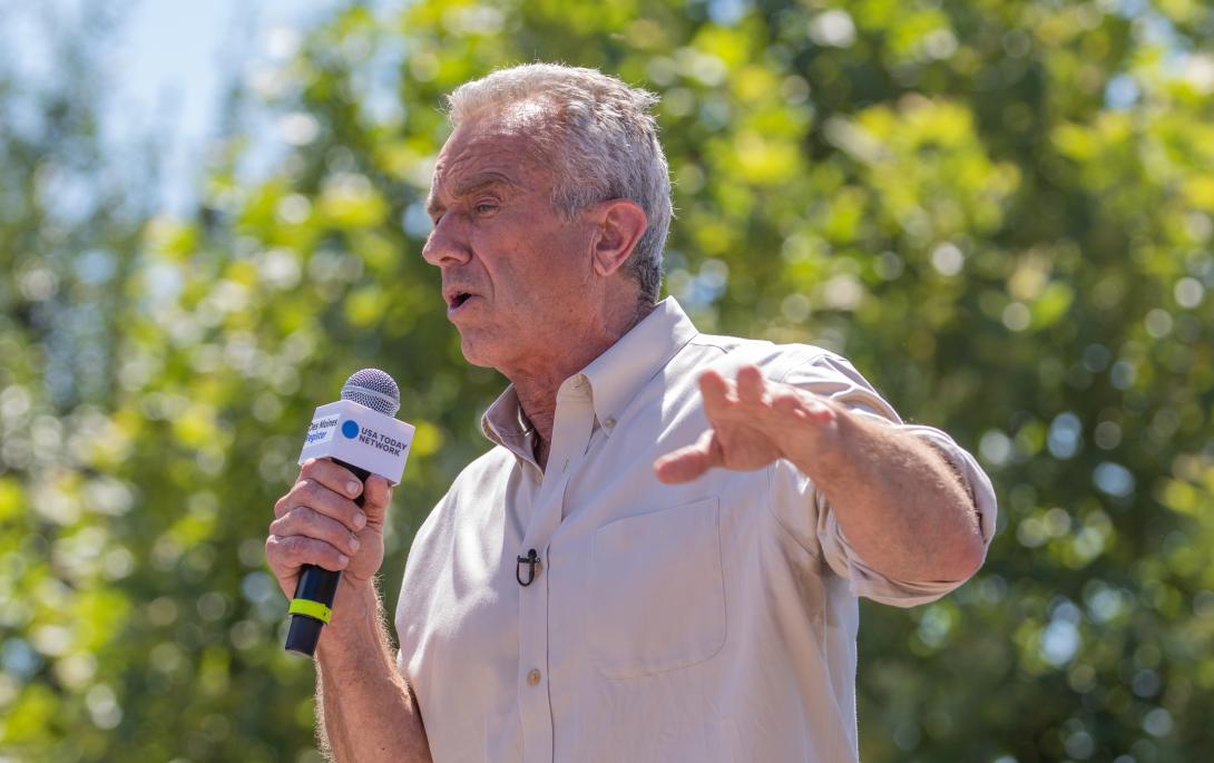 Robert F. Kennedy Jr. campaigning in Iowa in 2023.