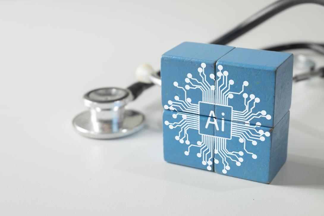 AI image and a stethescope