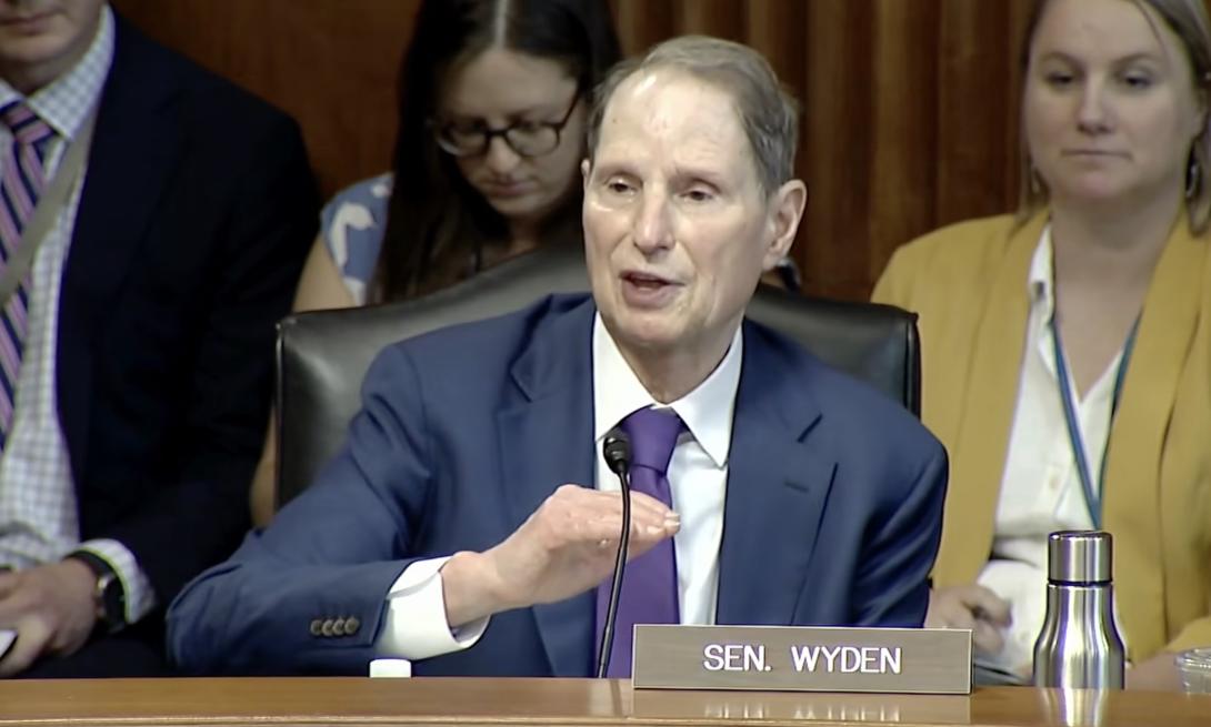Sen. Ron Wyden in a Senate Hearing, 2026